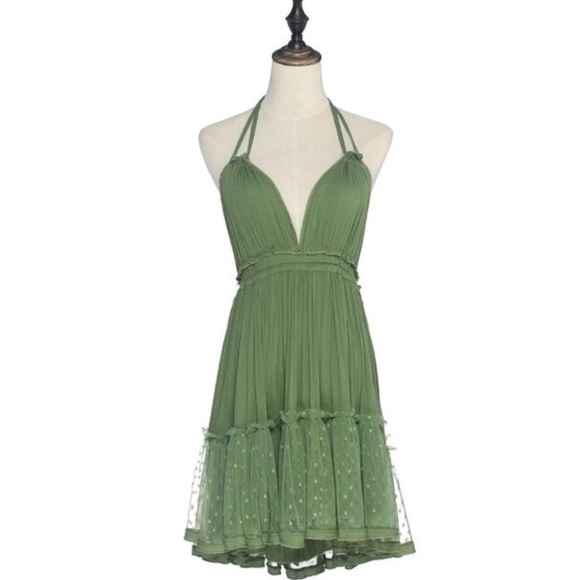 Boho 100 Degree Mini Dress With Tiered Netting - Picture 5 of 6